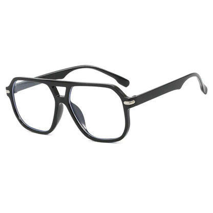 Gafas de Sol Retro Rectangulares con Doble Puente y Detalles Metálicos – Estilo Vintage de Lujo para Mujer